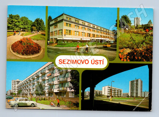 Pohlednice Sezimovo Ústí různé pohledy 1970s (M27946)