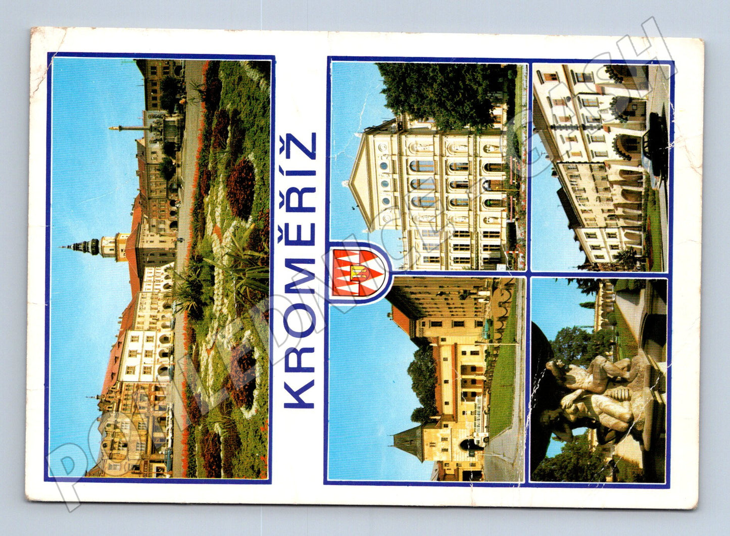 Pohlednice Kroměříž multi-view 1993 (M27947)