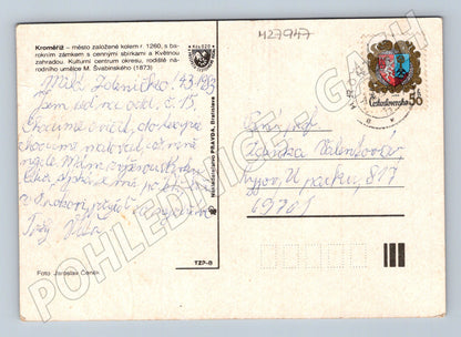 Pohlednice Kroměříž multi-view 1993 (M27947)