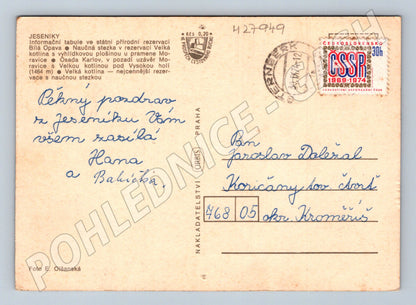 Pohlednice Jeseníky Chráněná krajinná oblast 1974 (M27949)