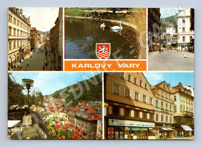 Pohlednice Karlovy Vary koláž motivů (M27950)
