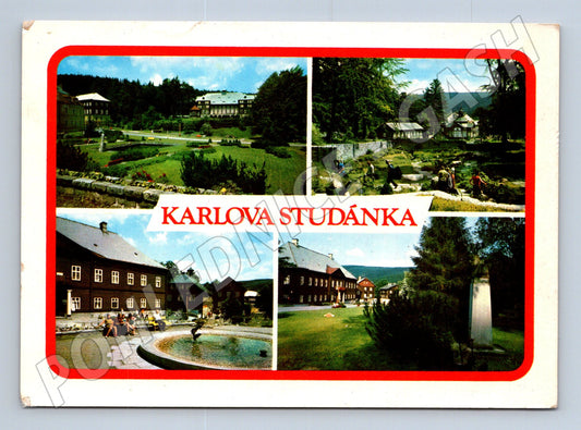 Pohlednice Karlova Studánka více záběrů 1975 (M27952)