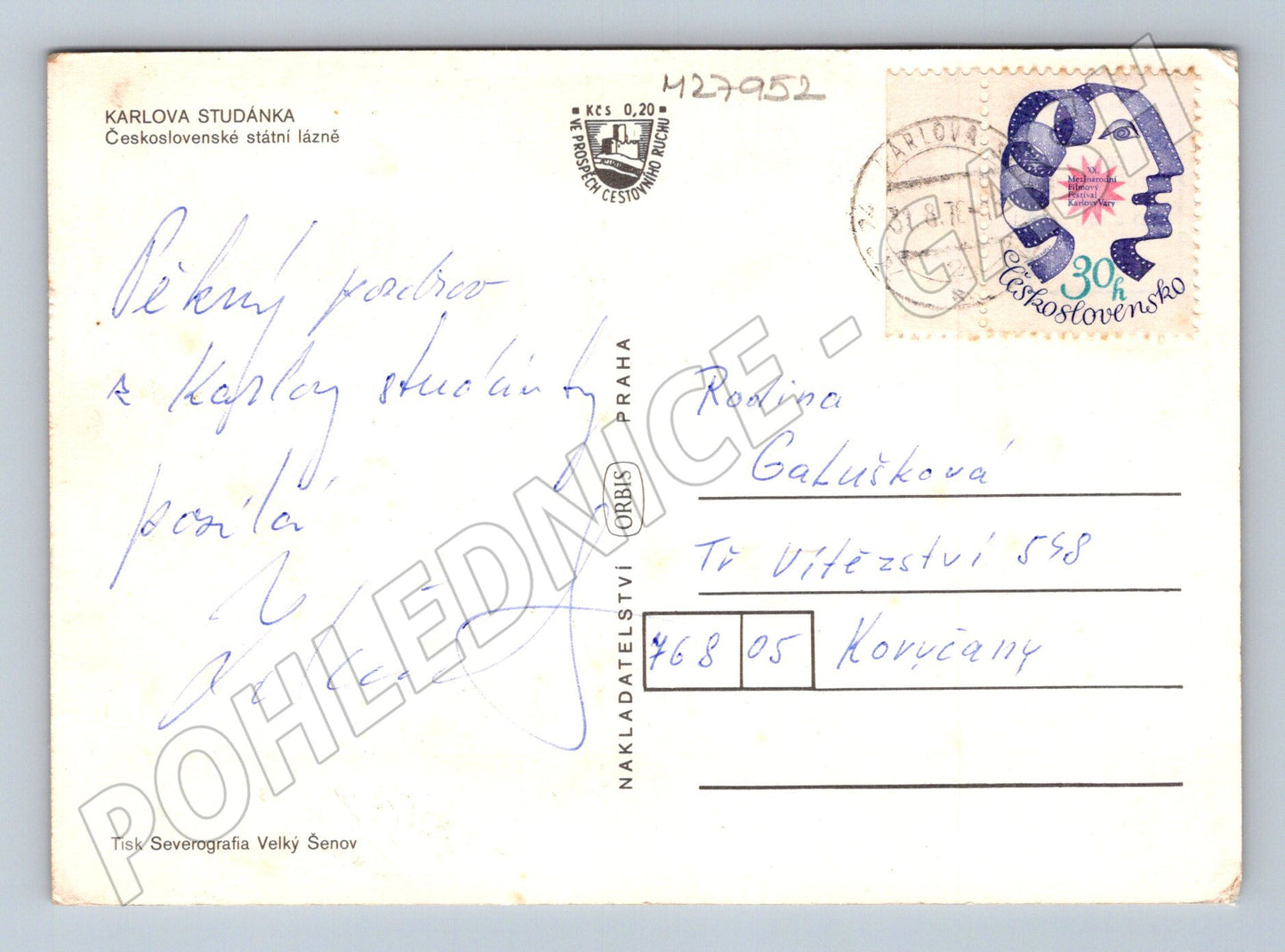 Pohlednice Karlova Studánka více záběrů 1975 (M27952)