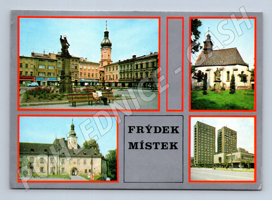 Pohlednice Frýdek-Místek multi-view 1975 (M27959)