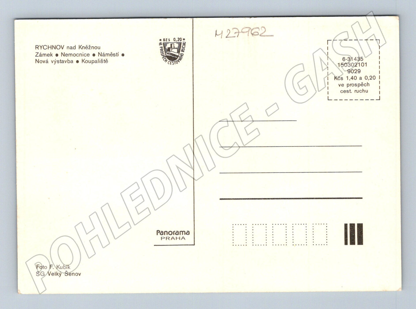 Pohlednice Rychnov nad Kněžnou více motivů (M27962)