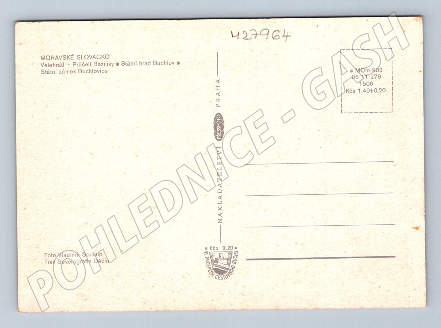 Pohlednice Moravské Slovácko Velehrad Buchlov Buchlovice (M27964)