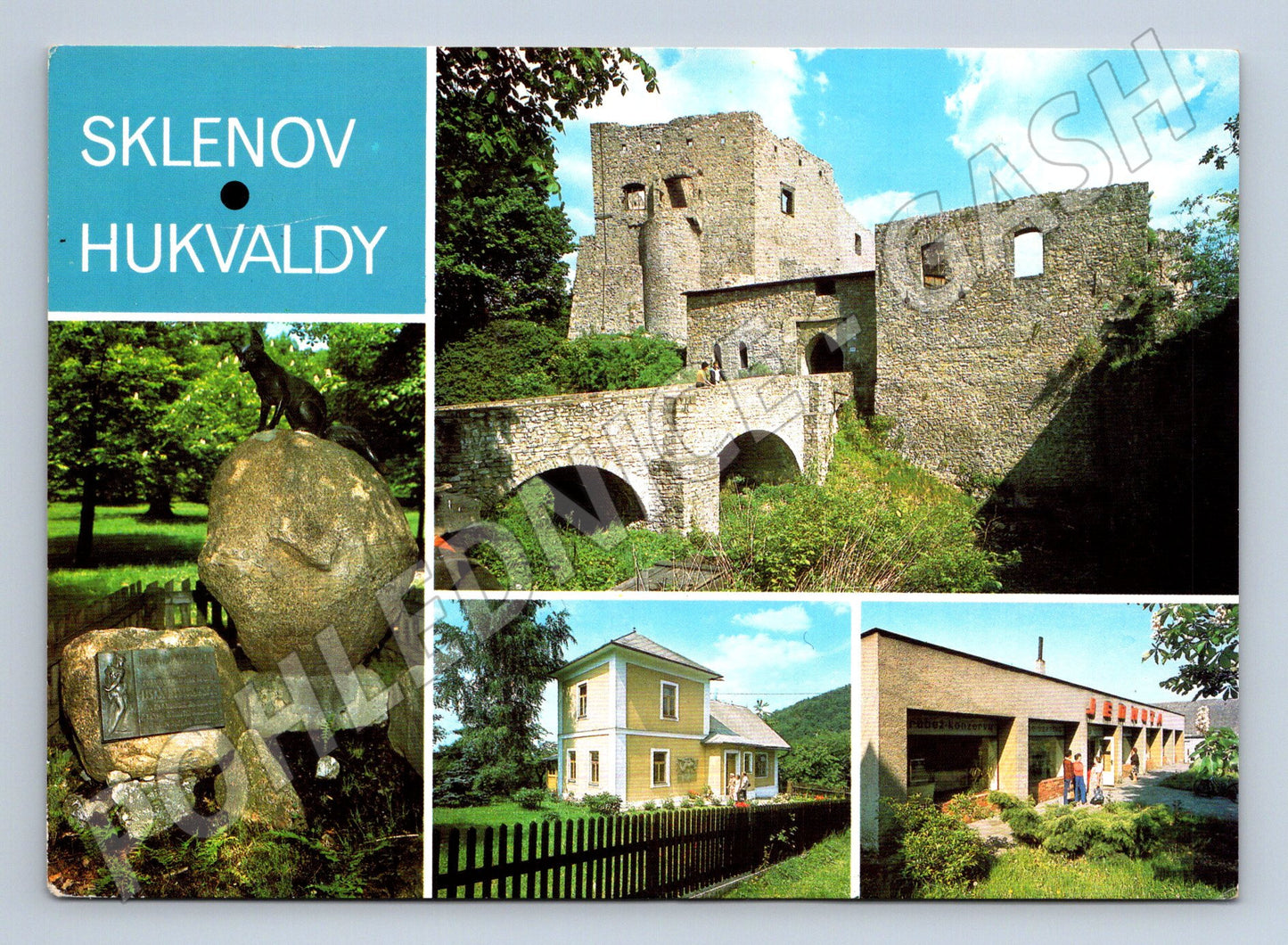 Pohlednice Sklenev Hukvaldy hrad Liška Bystrouška (M27965)