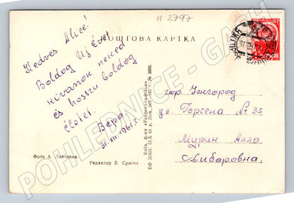 Postcard winter greetings 1961 USSR (M2797)