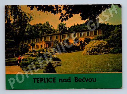 Pohlednice Teplice nad Bečvou lázně park 1933 (M27972)