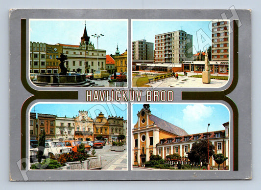 Pohlednice Havlíčkův Brod multi-motiv 1970s (M27975)
