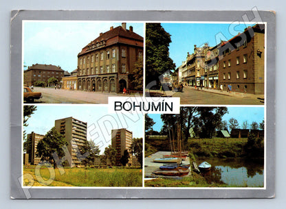 Pohlednice Bohumín centrum paneláky lodě (M27981)