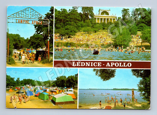 Pohlednice Lednice Apollo koupaliště camping (M27982)