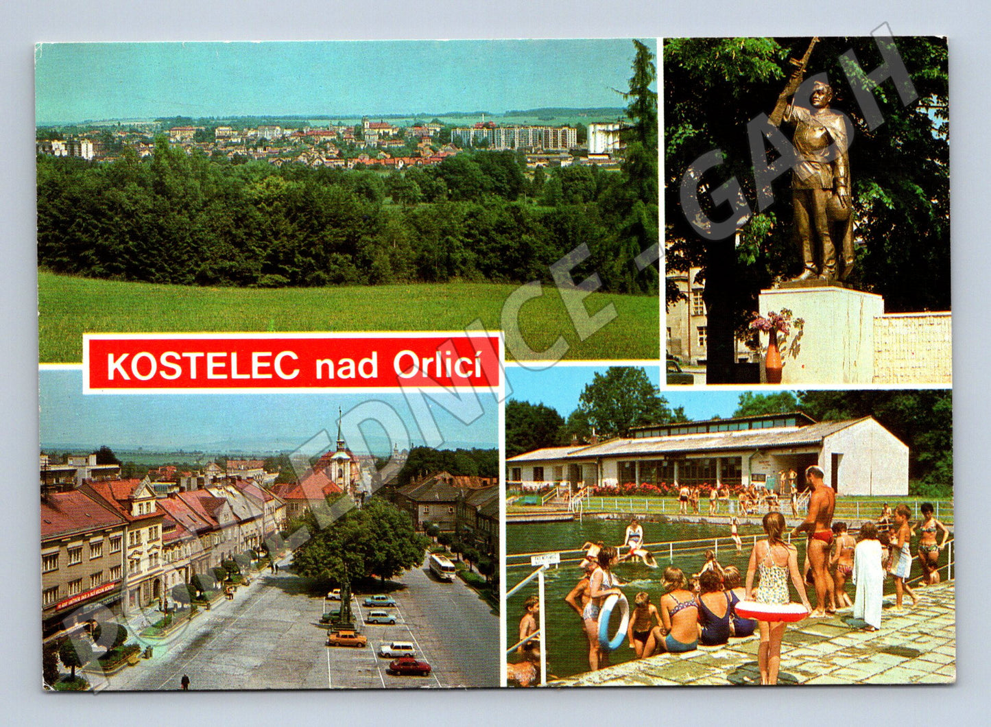 Pohlednice Kostelec nad Orlicí různé pohledy 1979 (M27989)