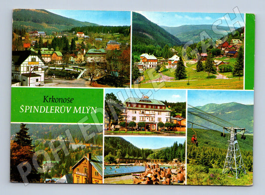 Pohlednice Špindlerův Mlýn Krkonoše koláž (M27995)