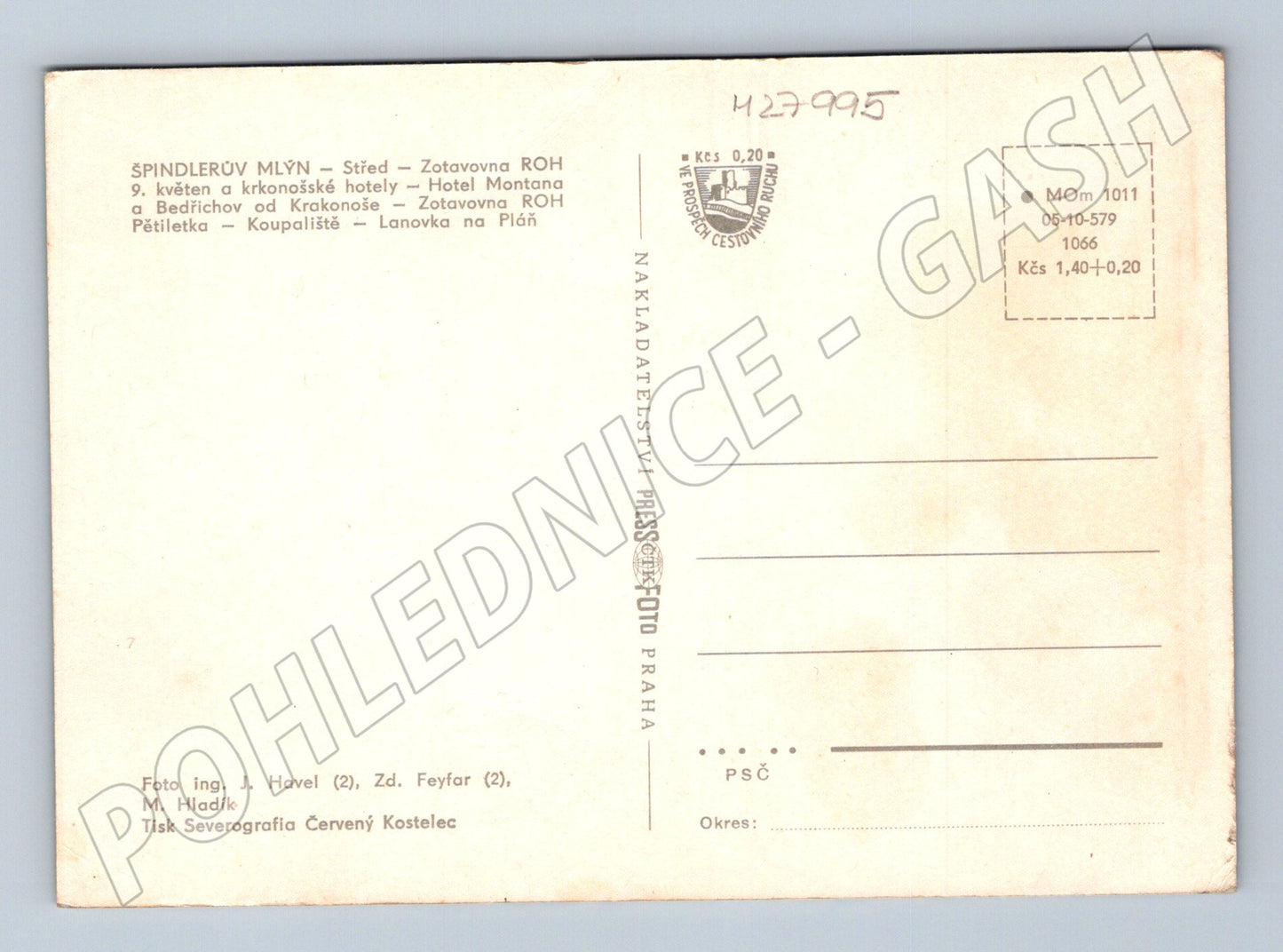 Pohlednice Špindlerův Mlýn Krkonoše koláž (M27995)