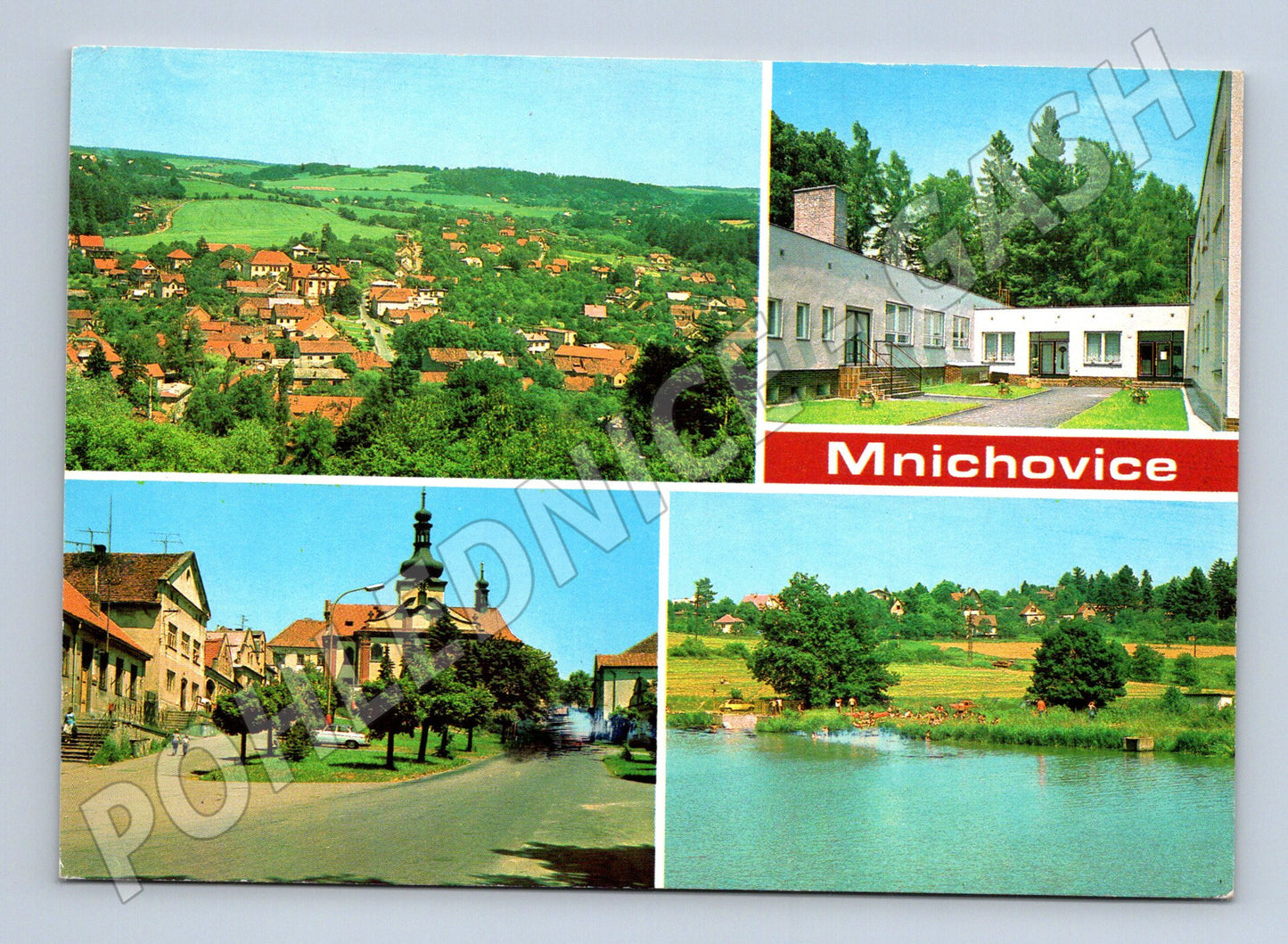 Pohlednice Mnichovice koláž pohledů 1993 (M27999)