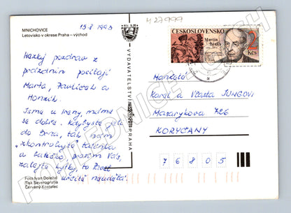 Pohlednice Mnichovice koláž pohledů 1993 (M27999)