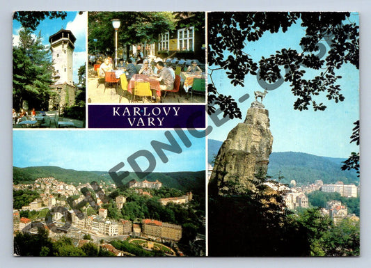 Pohlednice Karlovy Vary - více záběrů, panorama, rozhledna (M280)