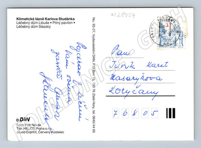 Pohlednice Karlova Studánka koláž lázeňských domů (M28004)
