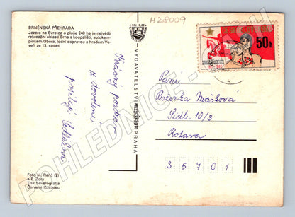 Pohlednice Brno Brněnská přehrada hrad Veveří 1982 (M28009)