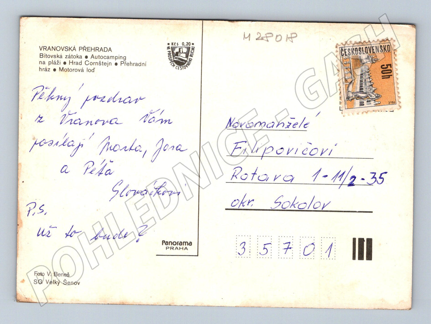 Pohlednice Vranovská přehrada více motivů (M28018)