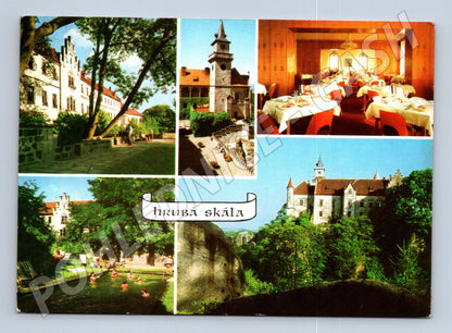 Pohlednice Hrubá Skála zámek koupaliště 1973 (M28023)
