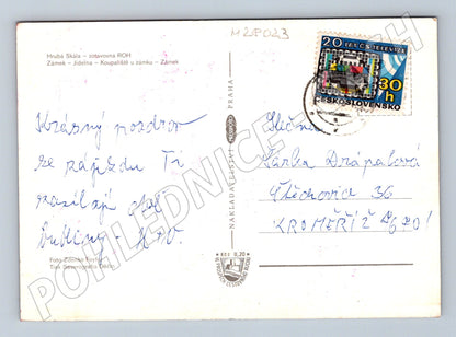 Pohlednice Hrubá Skála zámek koupaliště 1973 (M28023)