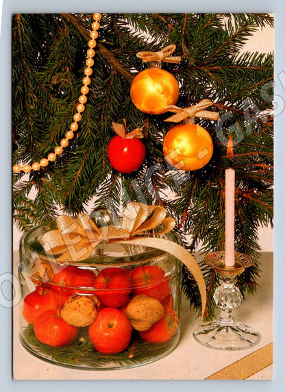 Postcard Czech Republic 2002 Christmas card and stamp (M2803)