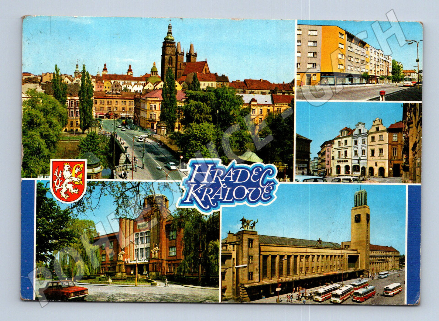 Pohlednice Hradec Králové koláž 1977 (M28031)