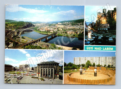 Pohlednice Ústí nad Labem panoráma město 1989 (M28033)
