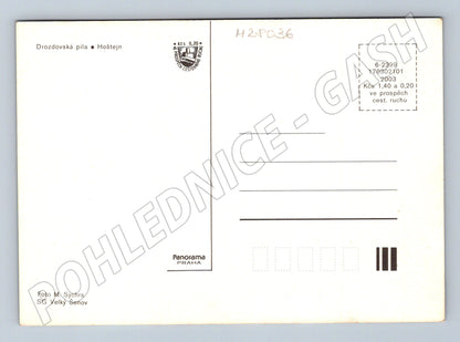 Pohlednice Drozdovská pila a Hoštejn 2003 (M28036)