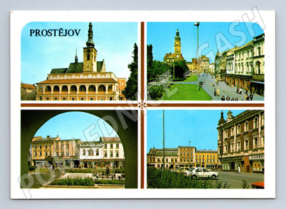 Pohlednice Prostějov radnice náměstí 1970s (M28060)