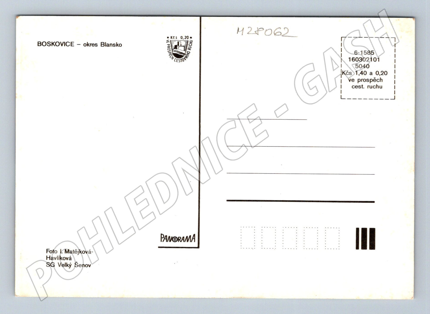 Pohlednice Boskovice náměstí zámek sídliště (M28062)