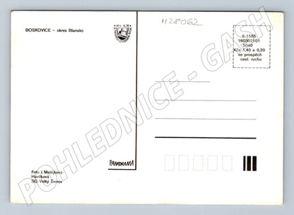 Pohlednice Boskovice náměstí zámek sídliště (M28062)