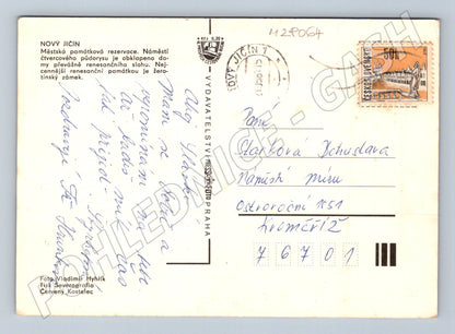 Pohlednice Nový Jičín náměstí multi-view 1975 (M28064)