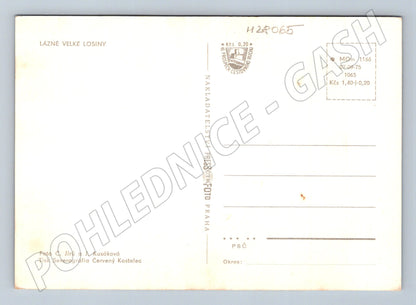 Pohlednice Lázně Velké Losiny lázeňské budovy 1975 (M28065)