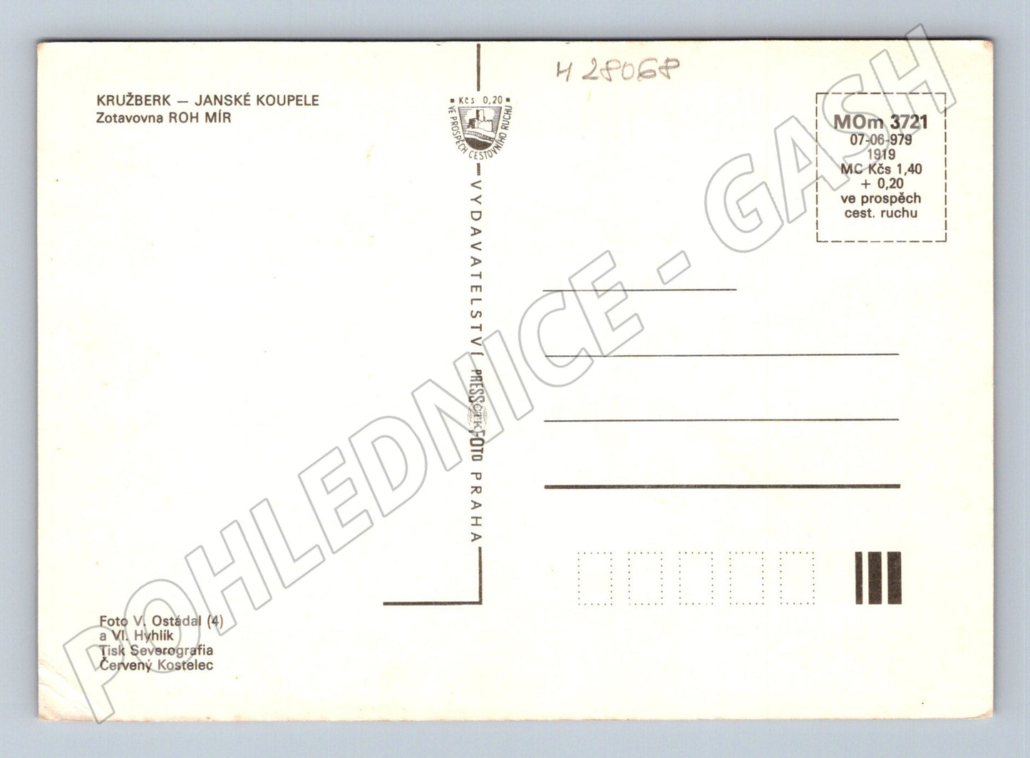 Pohlednice Kružberk Janské Koupele Zotavovna Mír 1979 (M28068)