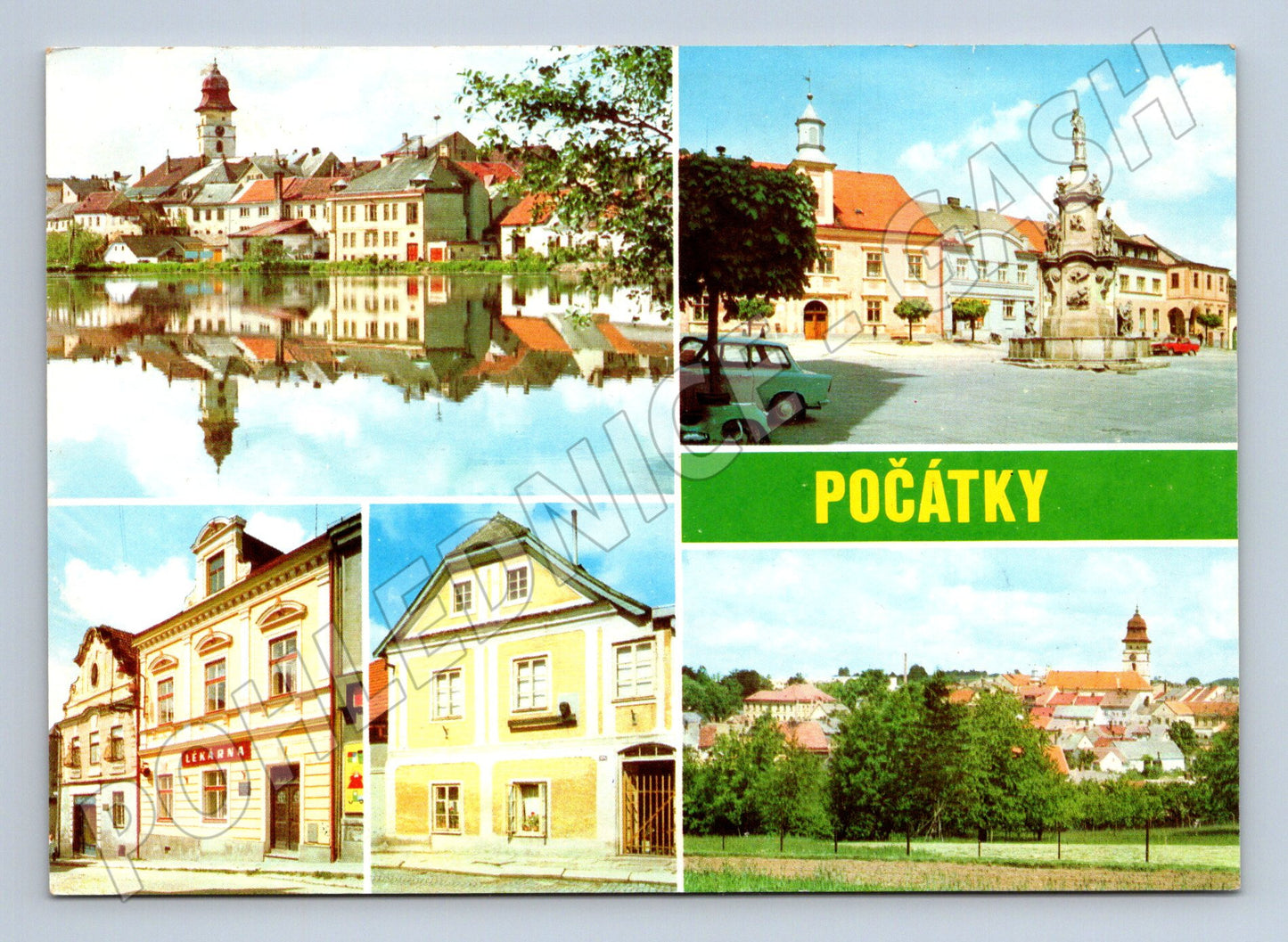 Pohlednice Počátky celkový pohled náměstí (M28074)