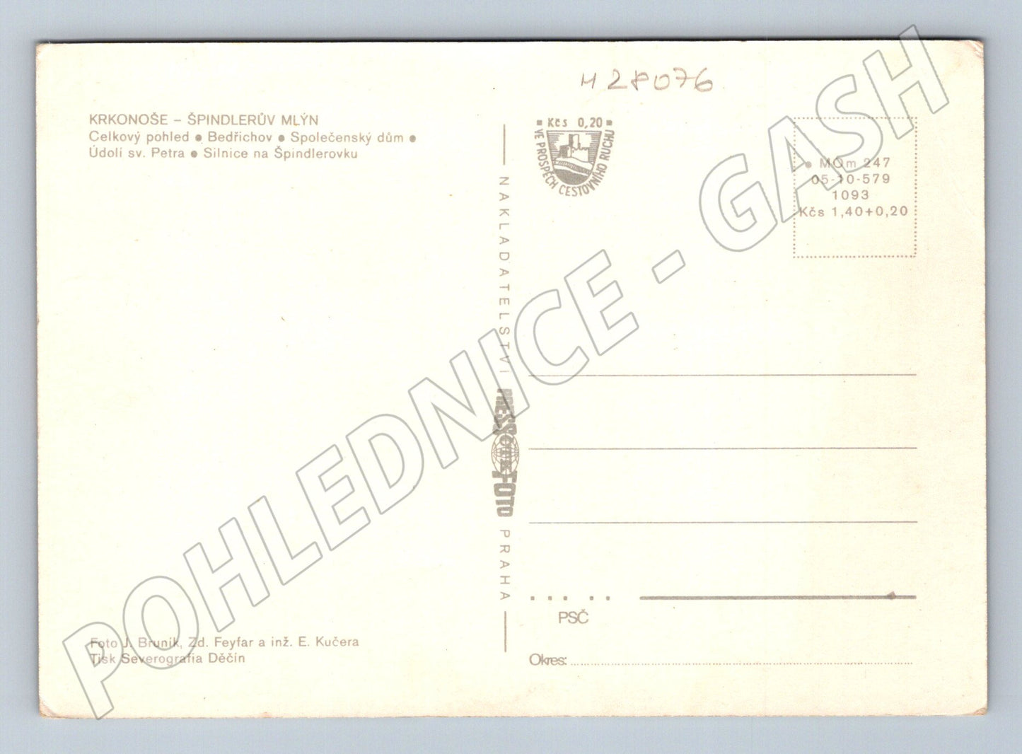 Pohlednice Krkonoše Špindlerův Mlýn 1979 (M28076)
