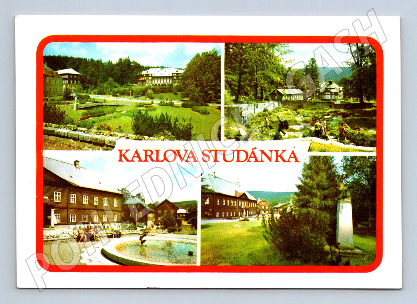 Pohlednice Karlova Studánka lázně multi-pohled (M28086)