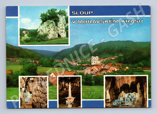 Pohlednice Sloup v Moravském krasu panoramatická (M28103)