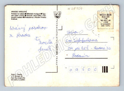 Pohlednice Hradec Králové panorama a památky 1979 (M28107)