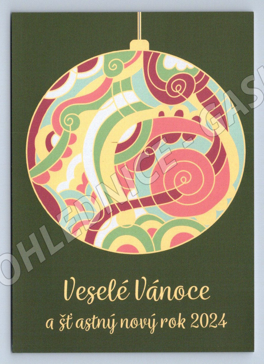 Postcard abstract Christmas motif 2024 (M2811)