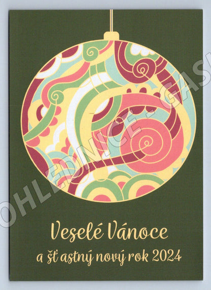 Postcard abstract Christmas motif 2024 (M2811)