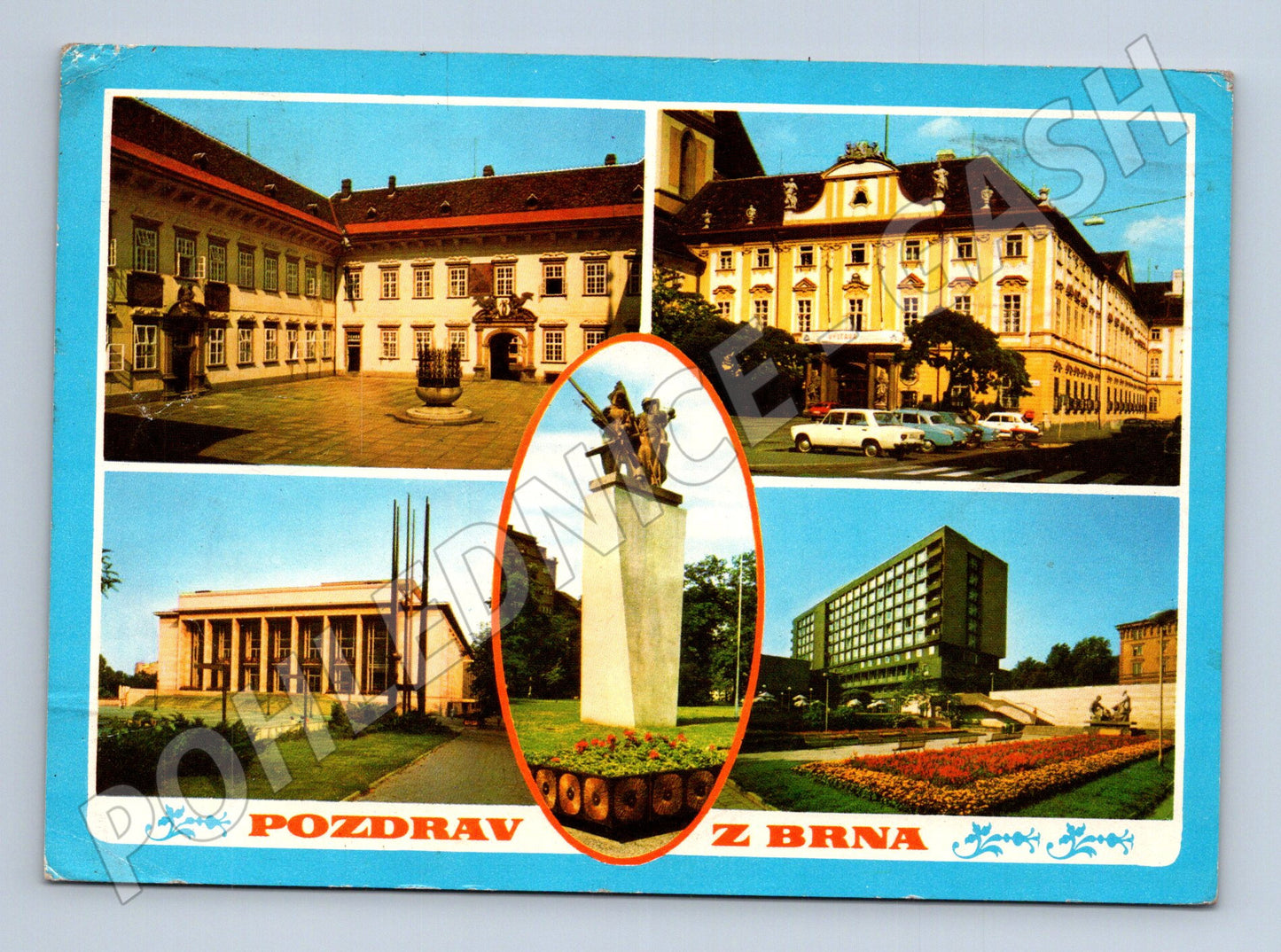 Pohlednice Brno památky a sousoší komunistů 1974 (M28111)