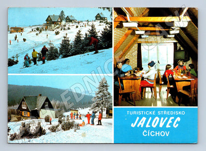 Pohlednice Jalovec Cíchov lyžování chata interiér 1981 (M28112)