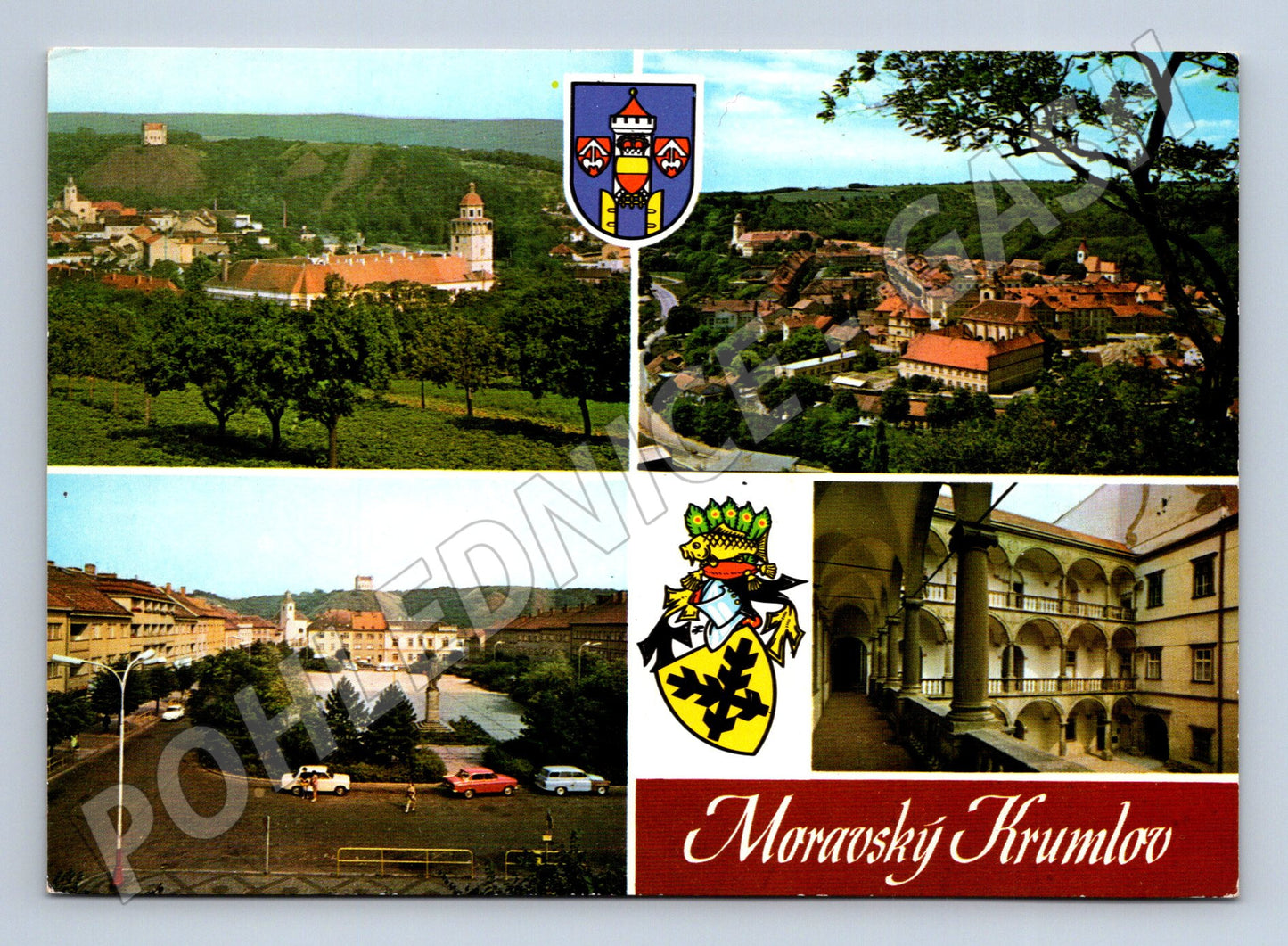 Pohlednice Moravský Krumlov městské záběry (M28119)