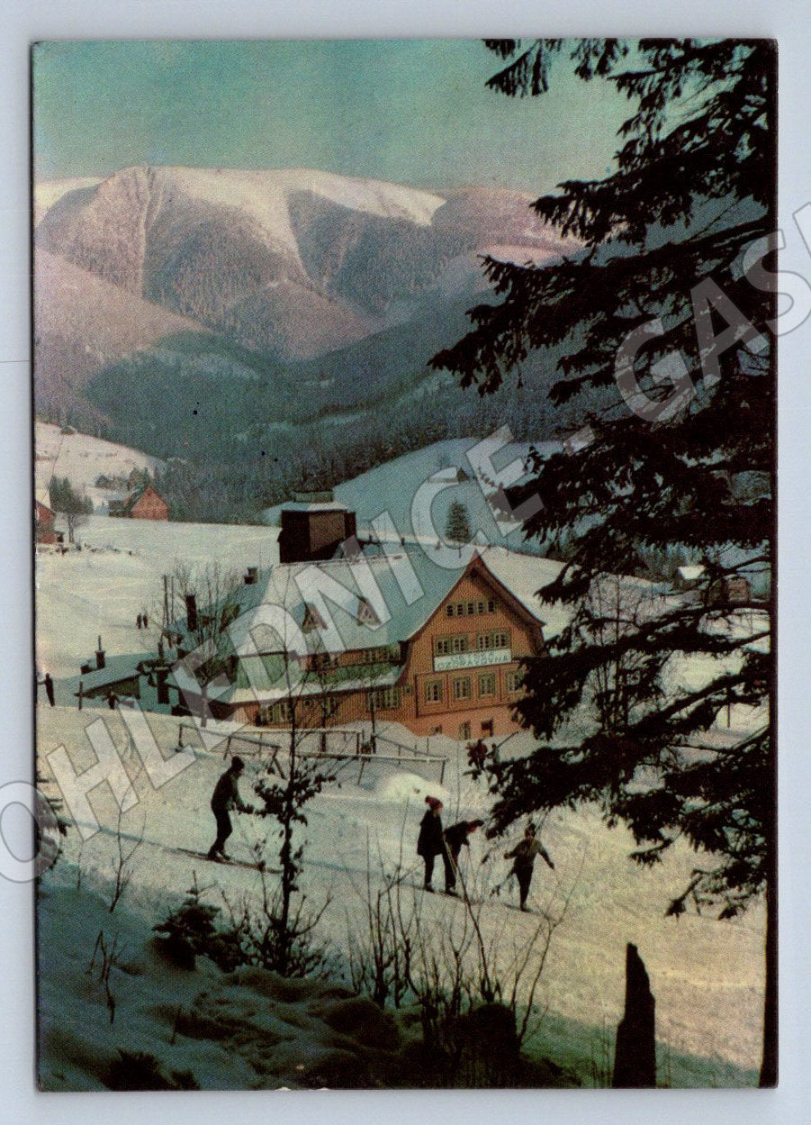 Postcard Czechoslovakia 1966 winter mountain landscape (M2812)