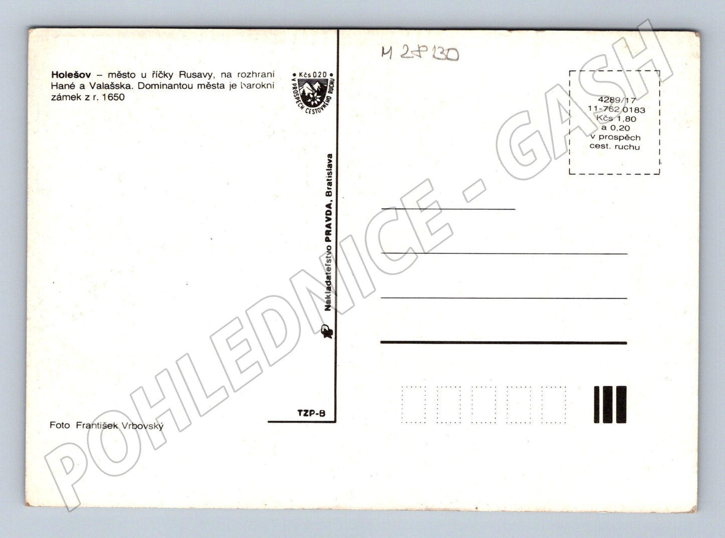 Pohlednice Holešov multipohled zámek náměstí 1970 (M28130)