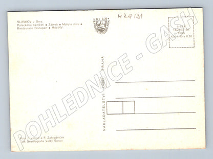Pohlednice Slavkov u Brna koláž Mohyla Míru (M28131)